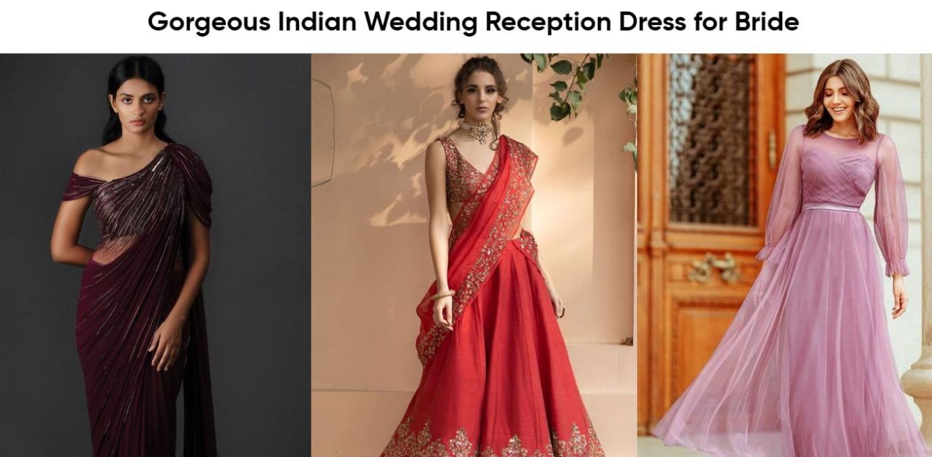 Bespoke Indian Wedding Reception Dress for Bride